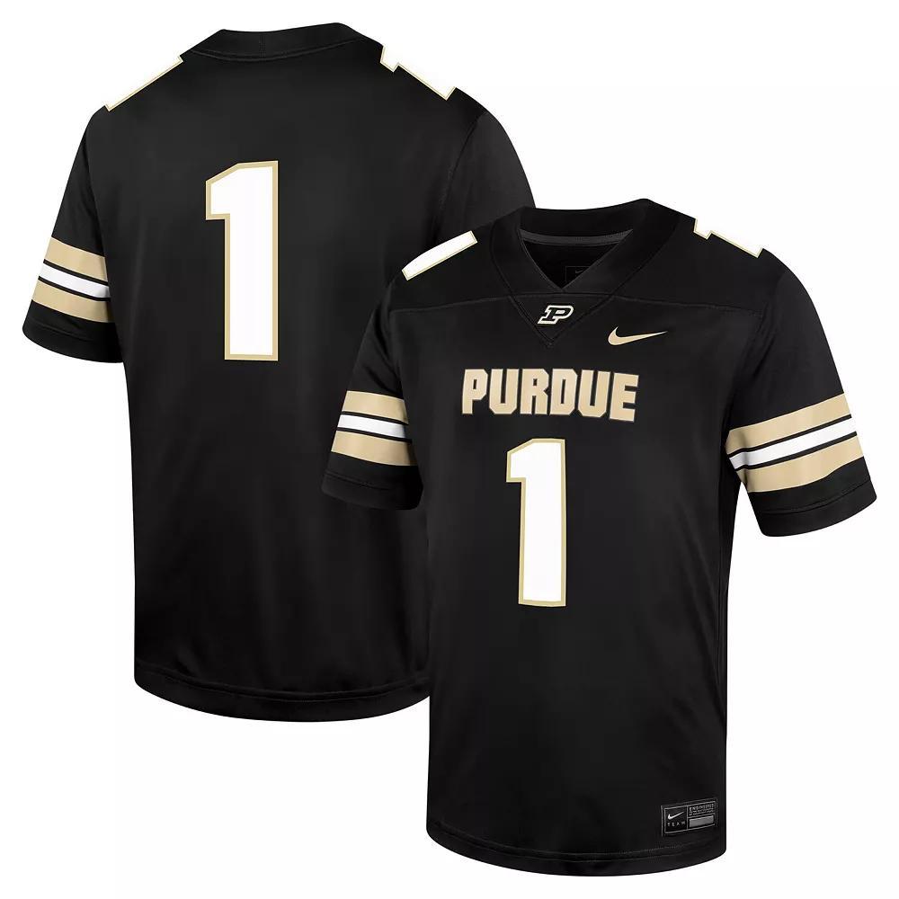 Men's Nike #1 Black Purdue Boilermakers Untouchable Football Jersey, Size: Large Product Image