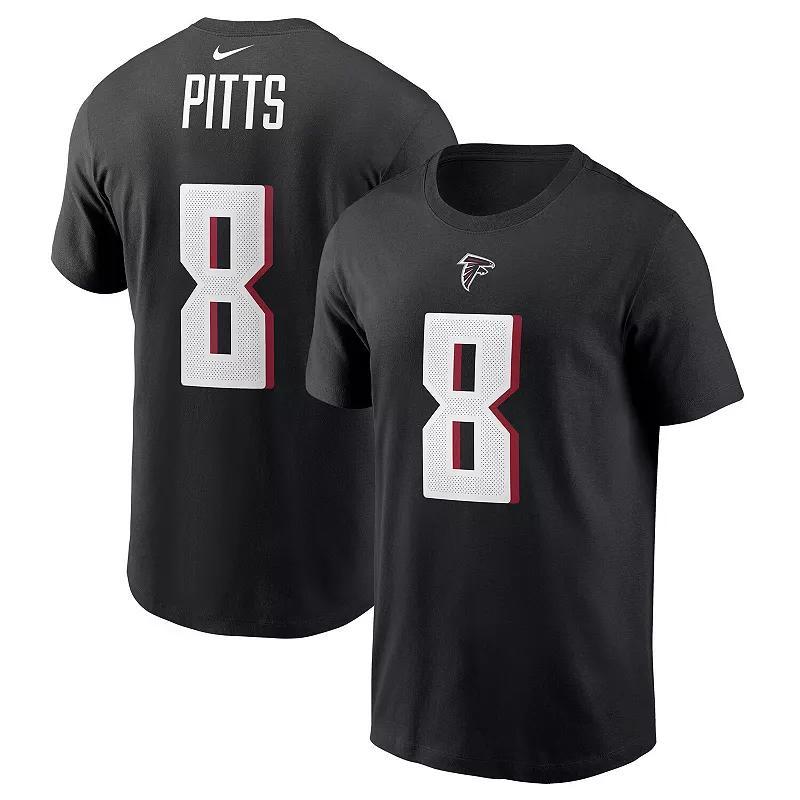 Men's Nike Kyle Pitts Black Atlanta Falcons Player Name & Number T-Shirt, Size: XL Product Image