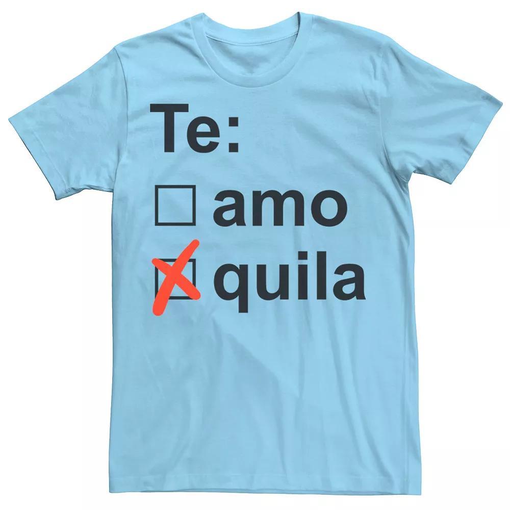 Men's Gonzales Tequilla Check List Tee, Size: Small, Light Blue Product Image