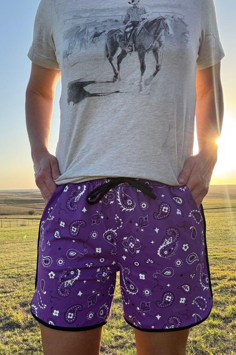 Sterling Kreek Bandana Babe Purple Shorts-Long Product Image