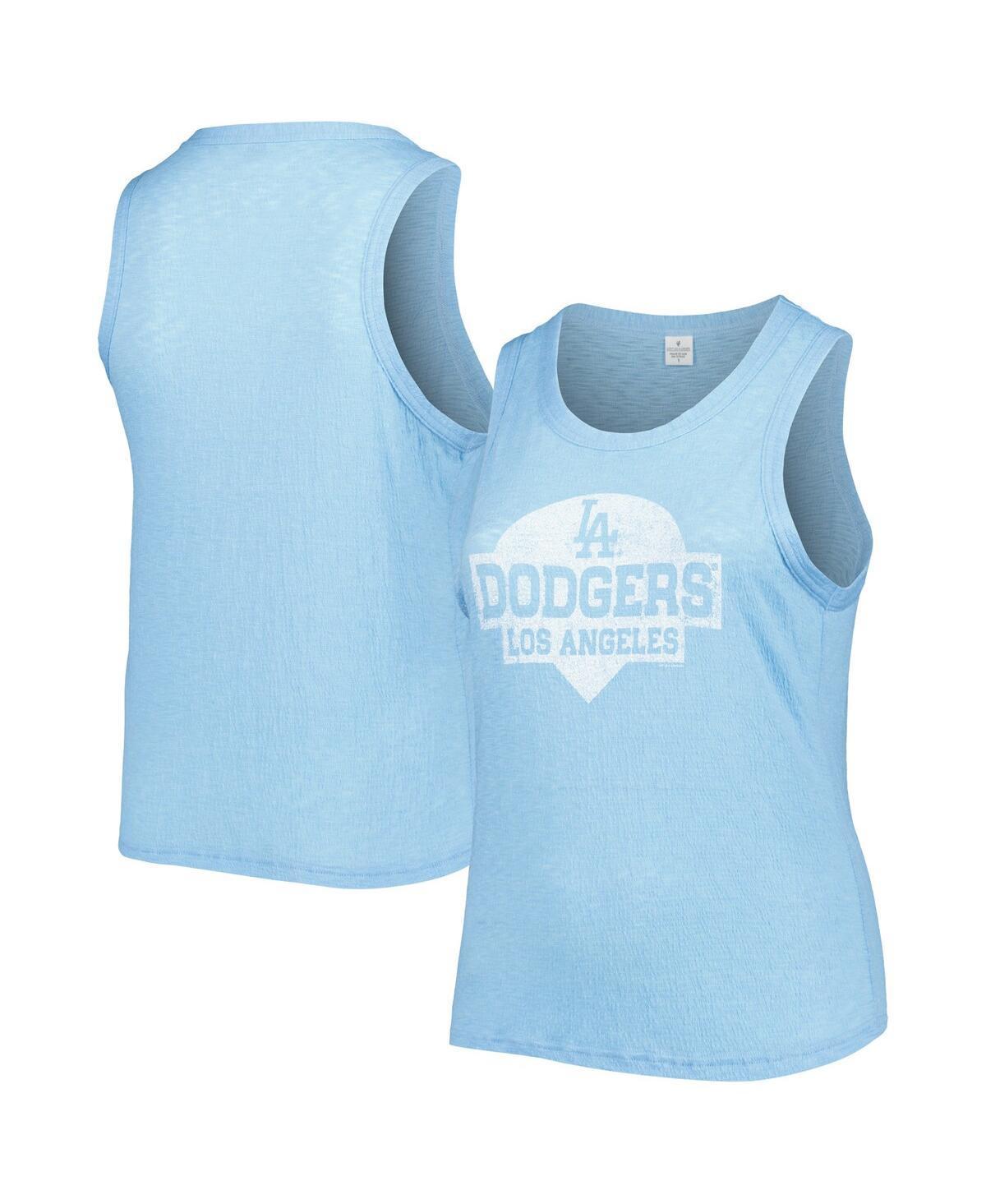 Women's Soft as a Grape Royal Los Angeles Dodgers Plus Size High Neck Tri-Blend Tank Top, Size: 1XL, Blue Product Image
