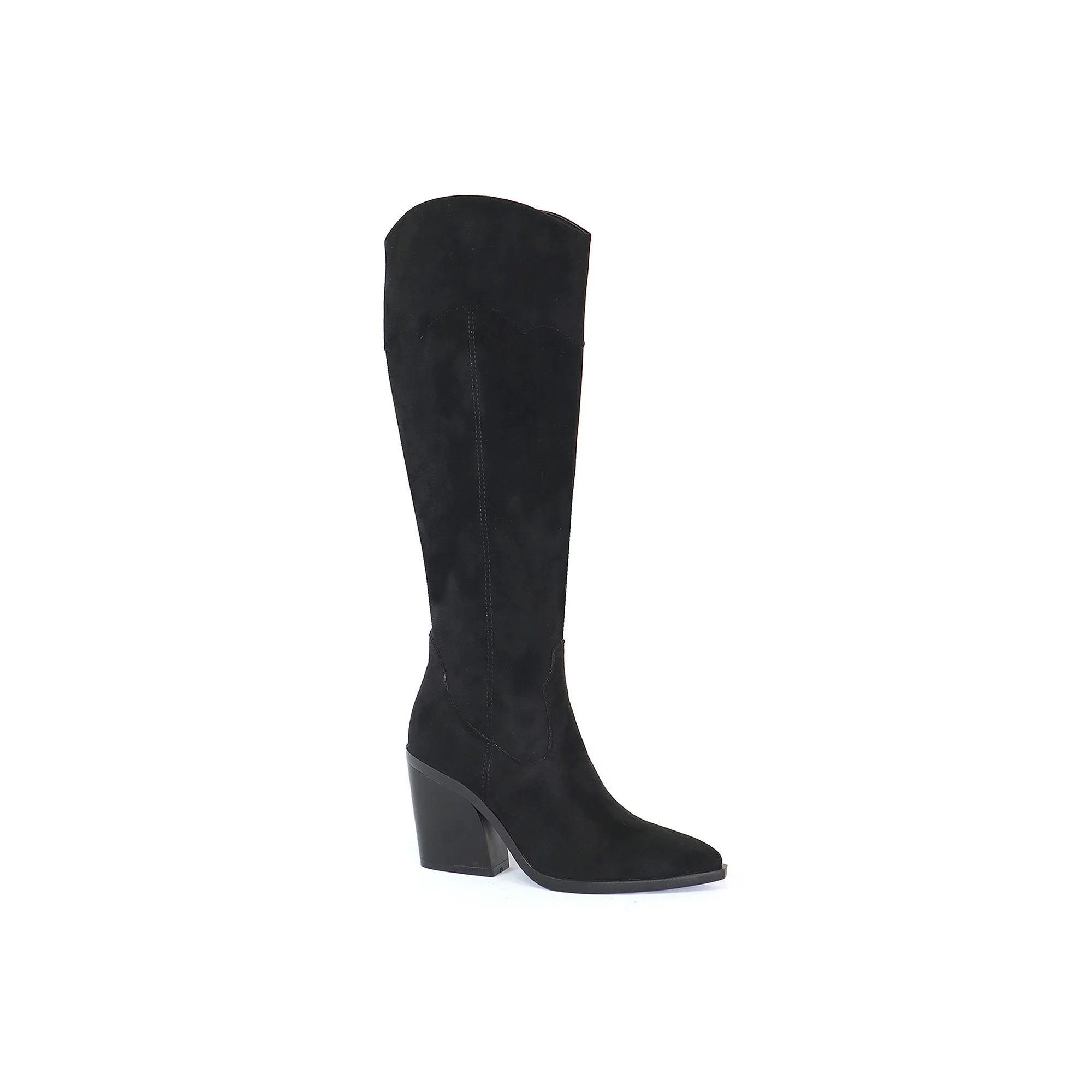 Yoki Muriel-09 Women's Knee-High Boots, Size: 6.5, Black Product Image