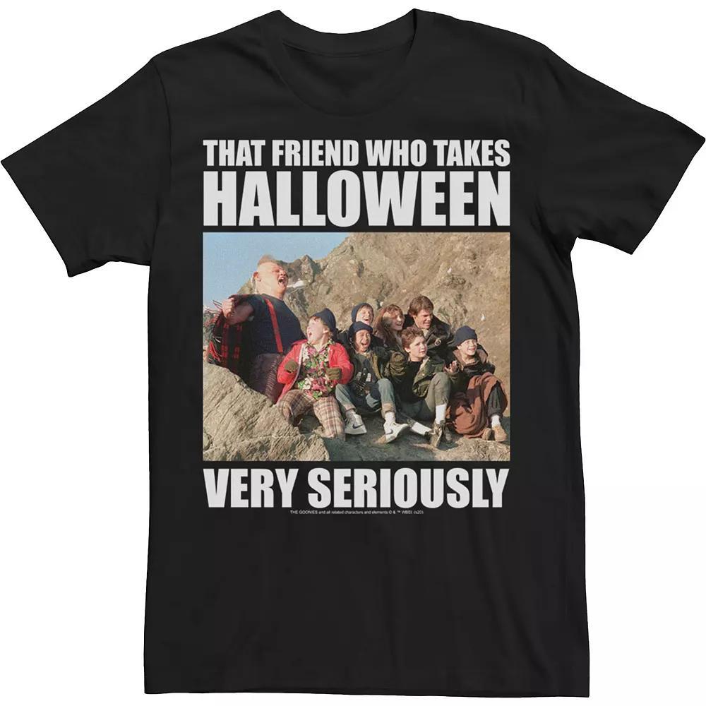 Men's Goonies Haalloween Meme Group Shot Tee, Size: 3XL, Black Product Image