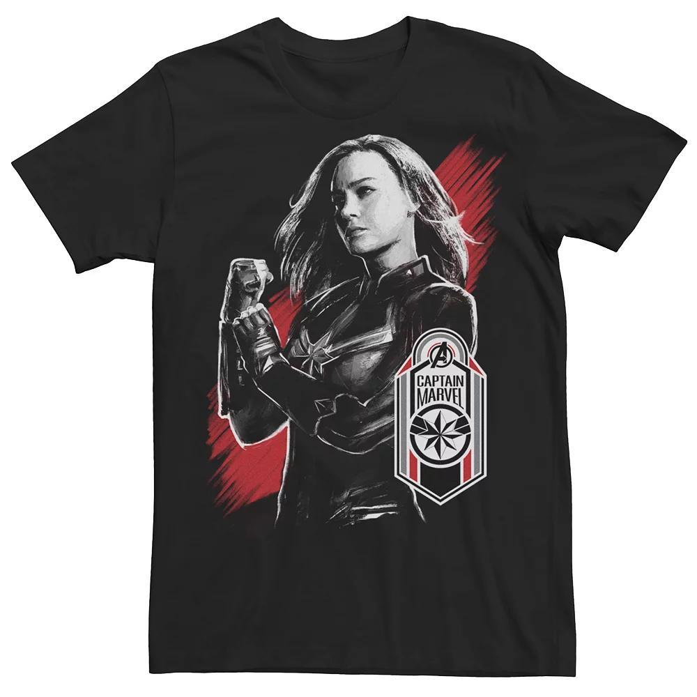 Boys 8-20 Marvel Avengers Endgame Captain Marvel Tag Portrait Graphic Tee, Boy's, Size: Large, Black Product Image