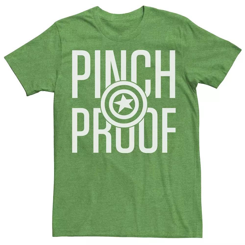 Men's Marvel Captain America Pinch Proof Tee, Size: XL, Kelly Grey Product Image