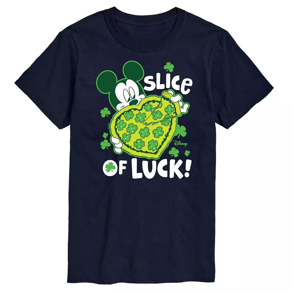 Disneys Mickey Mouse Mens Slice Of Luck Graphic Tee Blue Product Image