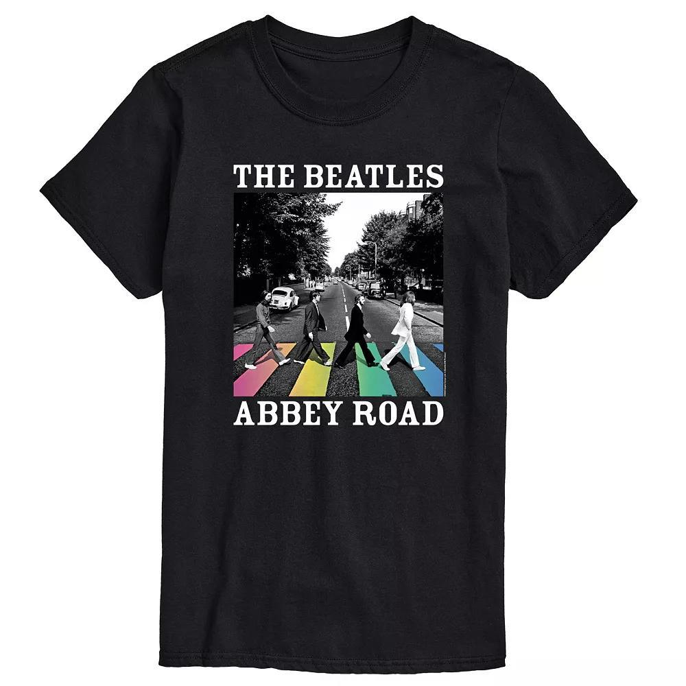 Men's The Beatles Abbey Road Color Block Graphic Tee, Size: XS, Black Product Image