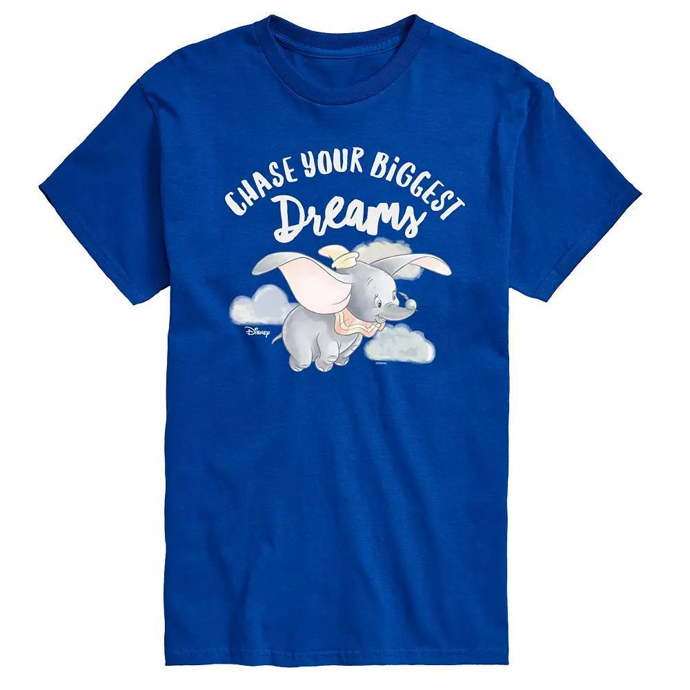 Disney's Dumbo Men's Chase Your Biggest Dreams Graphic Tee, Size: Large, Blue Product Image