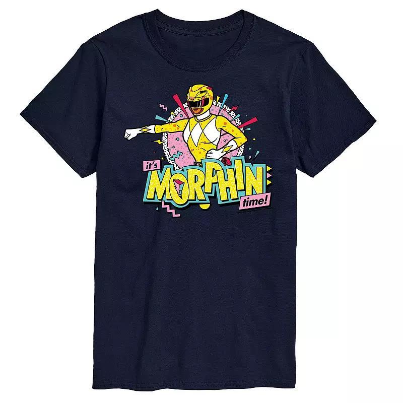 Big & Tall Power Rangers Morphin Time Yellow Graphic Tee, Mens Blue Product Image