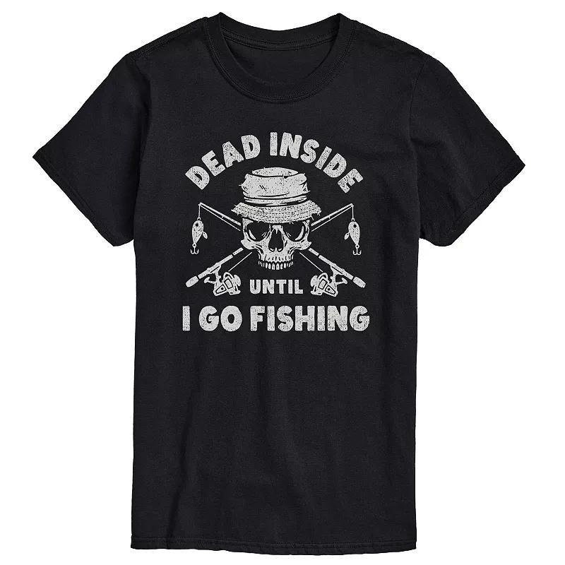 Mens Dead Inside Go Fishing Graphic Tee Product Image