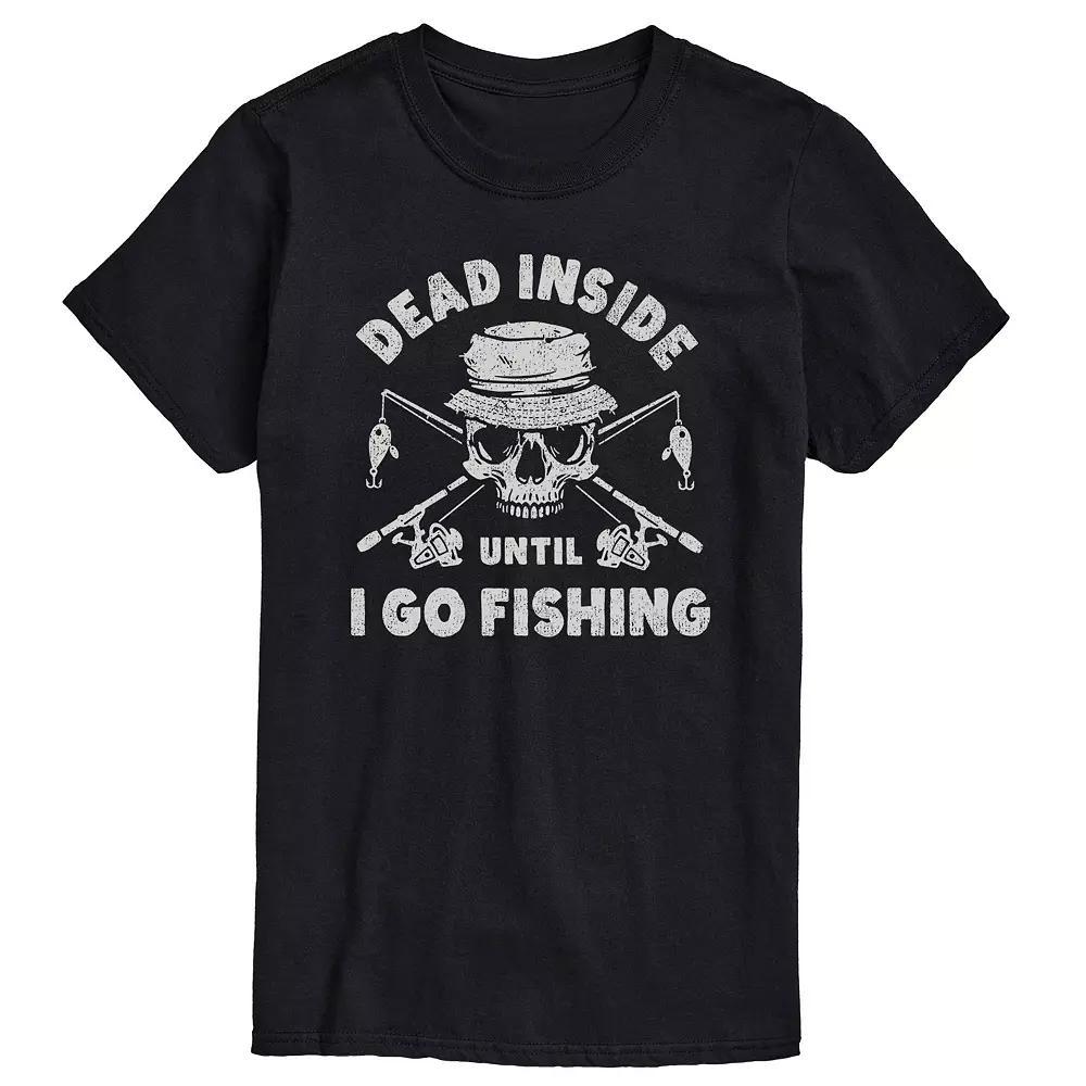 Mens Dead Inside Go Fishing Graphic Tee Product Image
