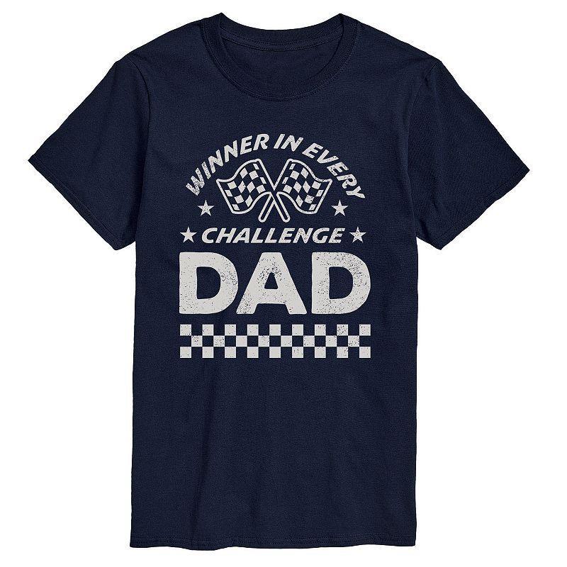 Big & Tall Winner In Every Challenge Dad Graphic Tee, Mens Blue Product Image