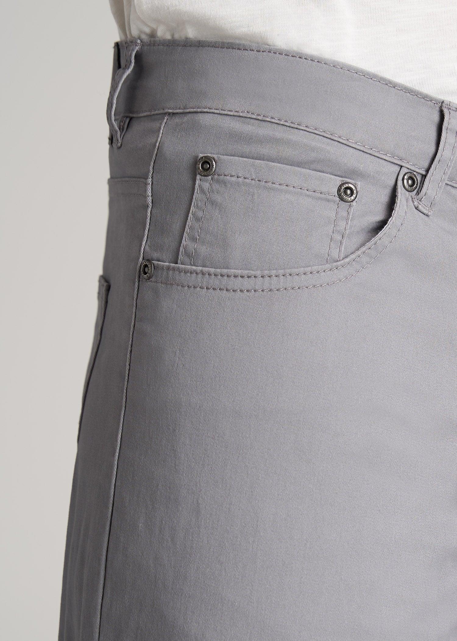 Carman TAPERED Fit Five Pocket Pants for Tall Men in Soft Beige Product Image