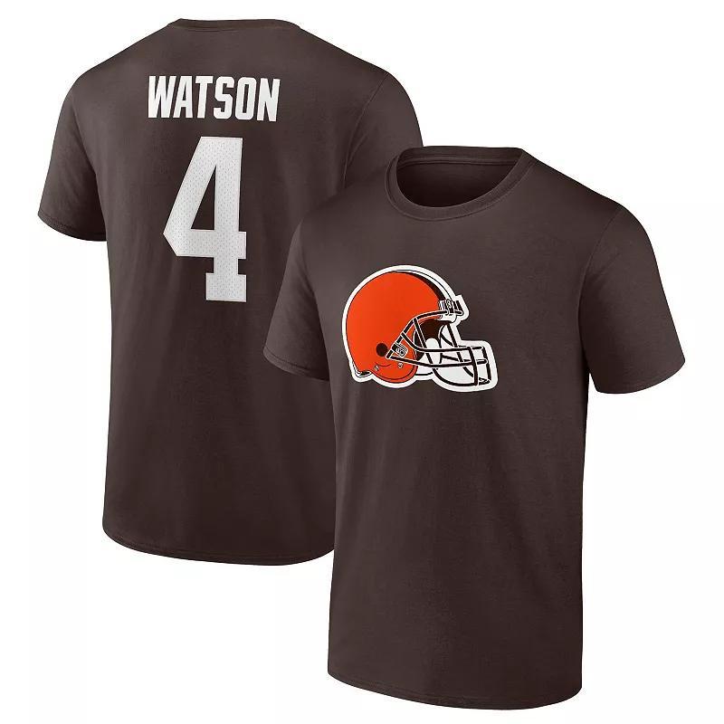 Men's Fanatics Branded Deshaun Watson Brown Cleveland Browns Player Icon Name & Number T-Shirt, Size: 2XL Product Image