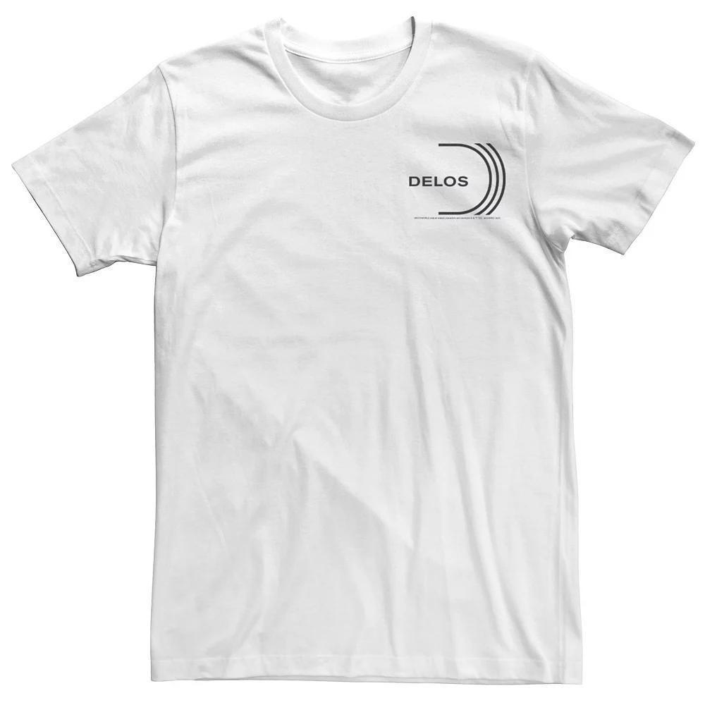 Men's Westworld Delos Left Chest Logo Tee, Size: Large, White Product Image