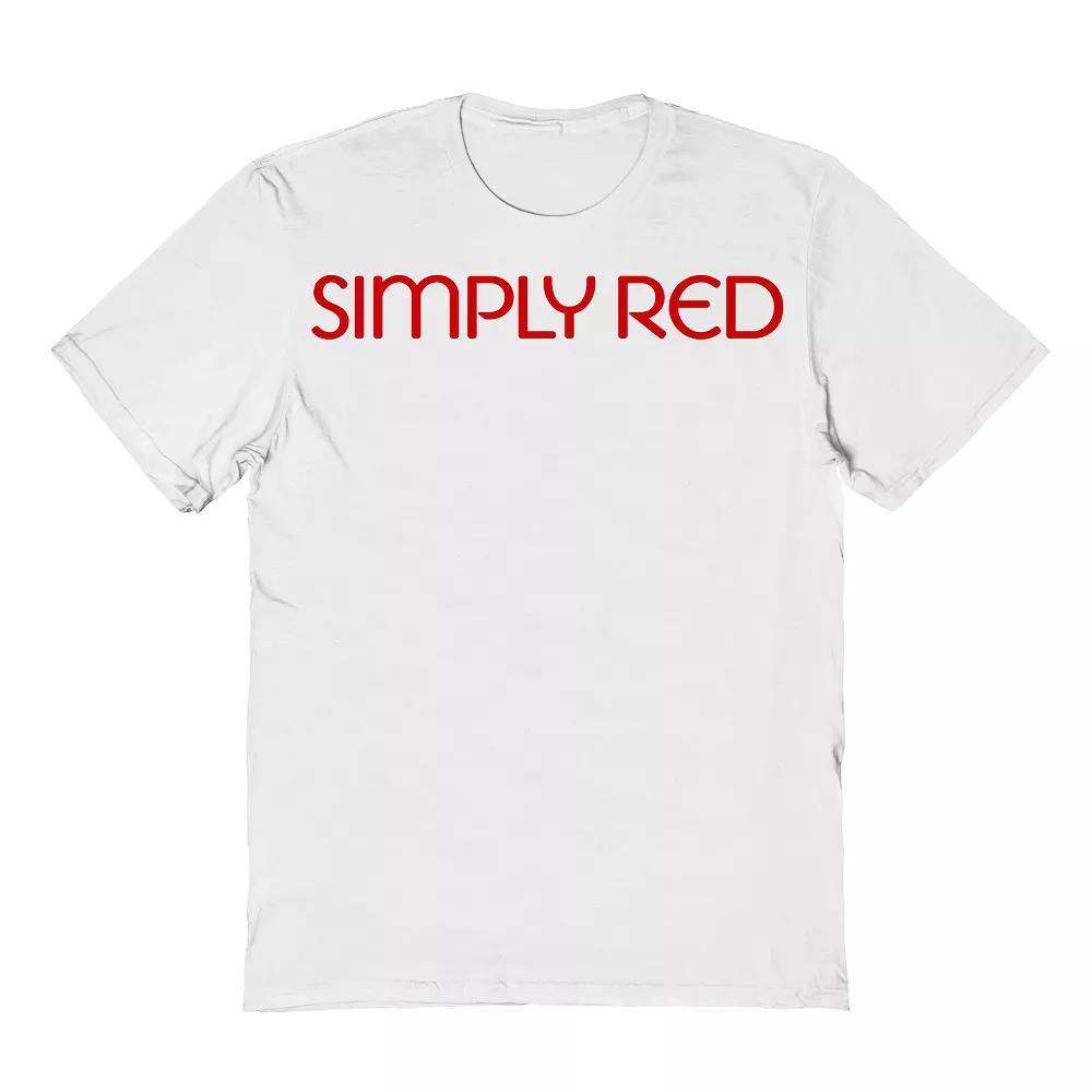 Mens Simply Red Logo Graphic Tee, Men's, Size: Large, White Product Image