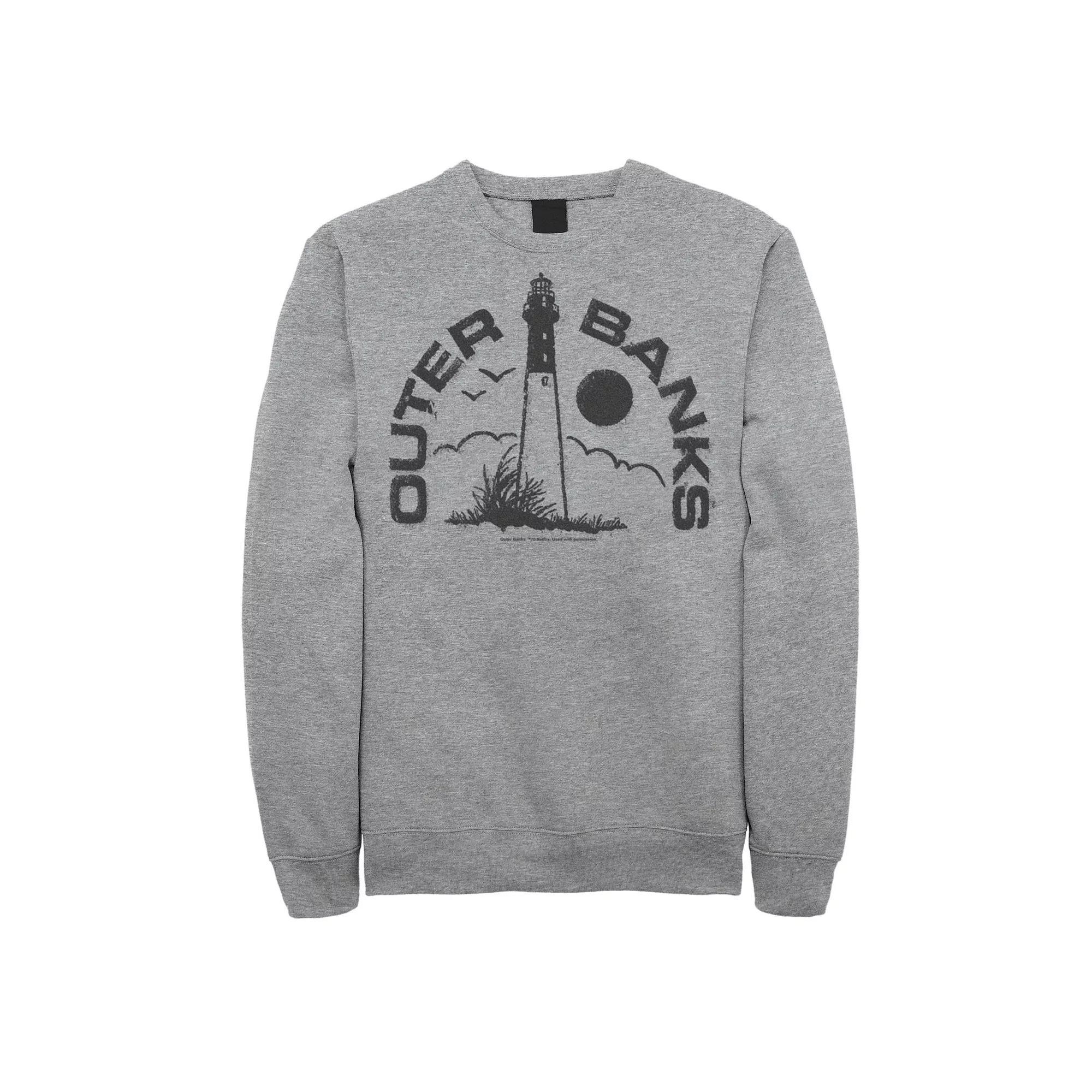 Mens Outer Banks Landscape Stamp Sweatshirt Athletic Grey Product Image