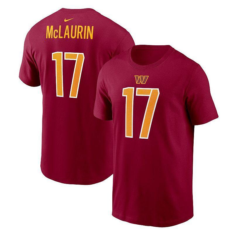 Mens Nike Terry McLaurin Burgundy Washington Commanders Player Name & Number T-Shirt Product Image