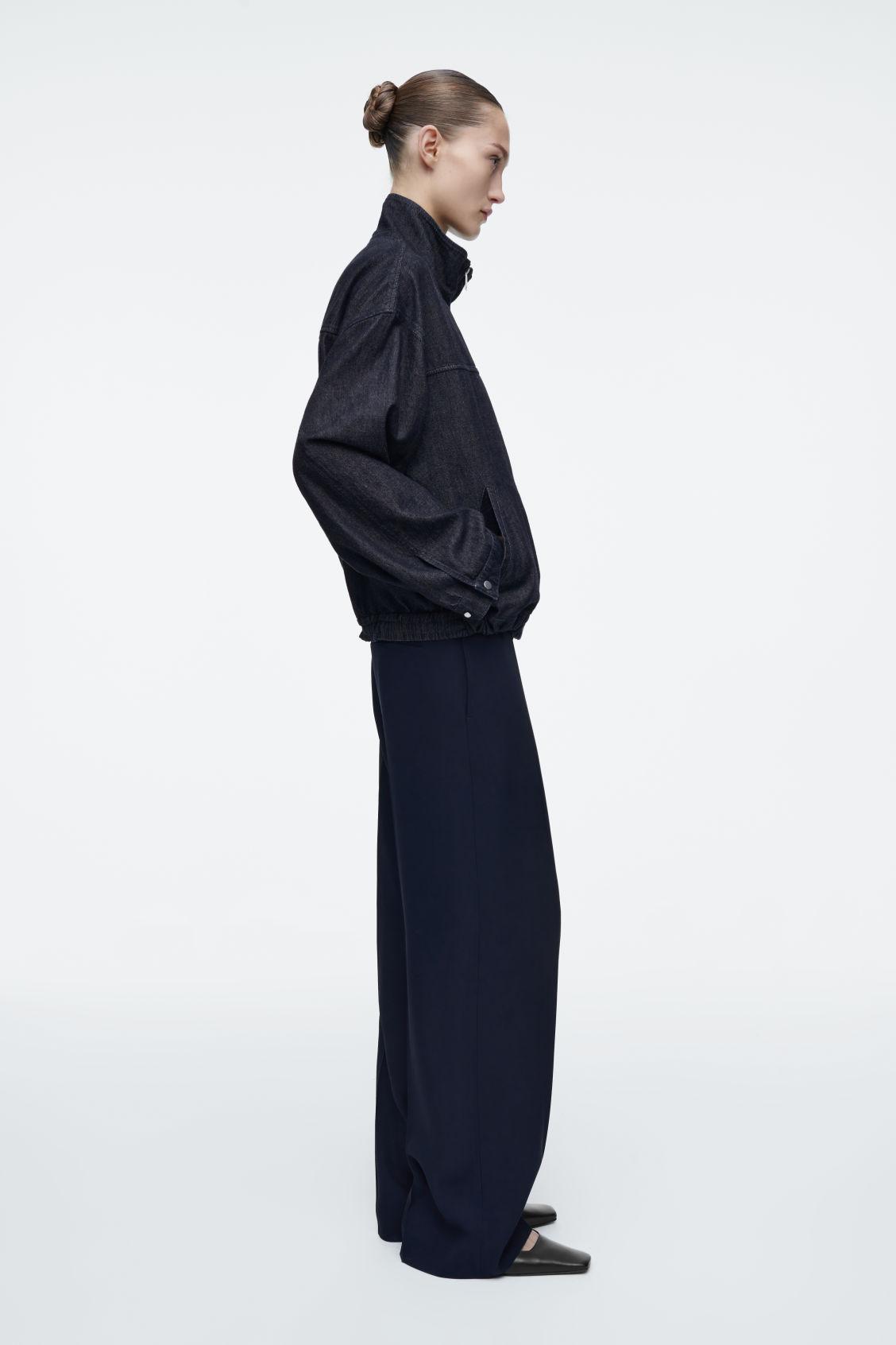 OVERSIZED DENIM BOMBER JACKET Product Image