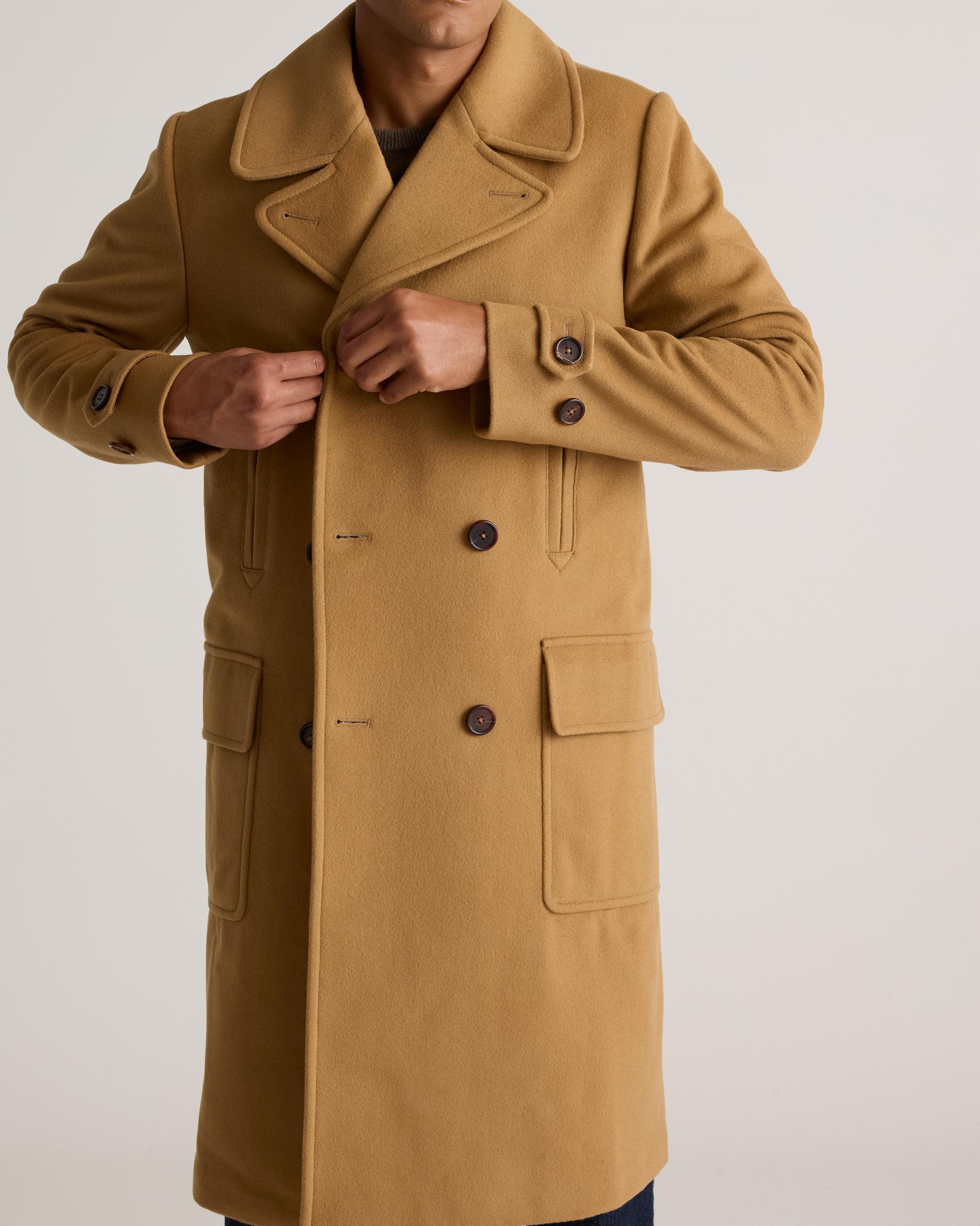 Quince | Men's Italian Wool Double-Breasted Officer Topcoat Wool/Nylon Product Image