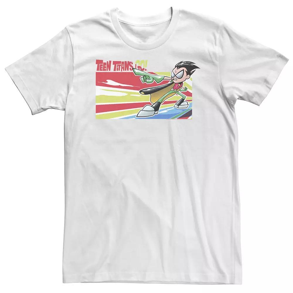 Big & Tall DC Comics Teen Titans Go! Robin Pointing Portrait Tee, Men's, Size: 3XLT, White Product Image