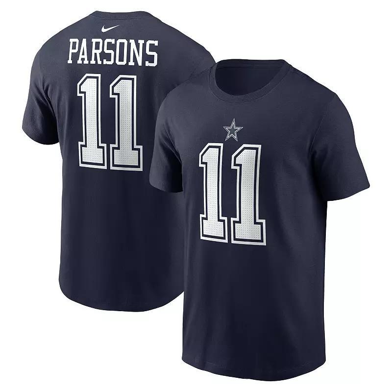 Men's Nike Micah Parsons  Royal Dallas Cowboys  Player Name & Number T-Shirt, Size: 2XL, Blue Product Image