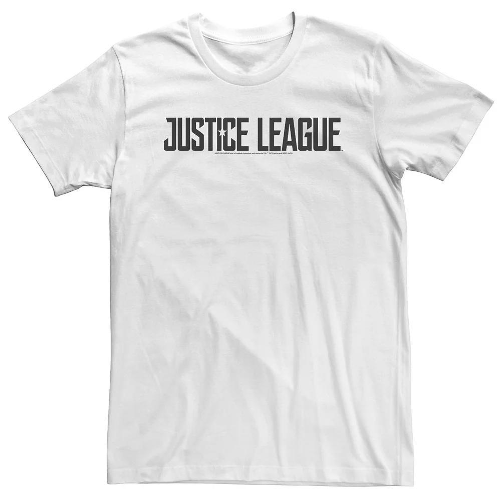 Big & Tall DC Comics Justice League Simple Logo Tee, Men's, Size: 3XL Tall, White Product Image