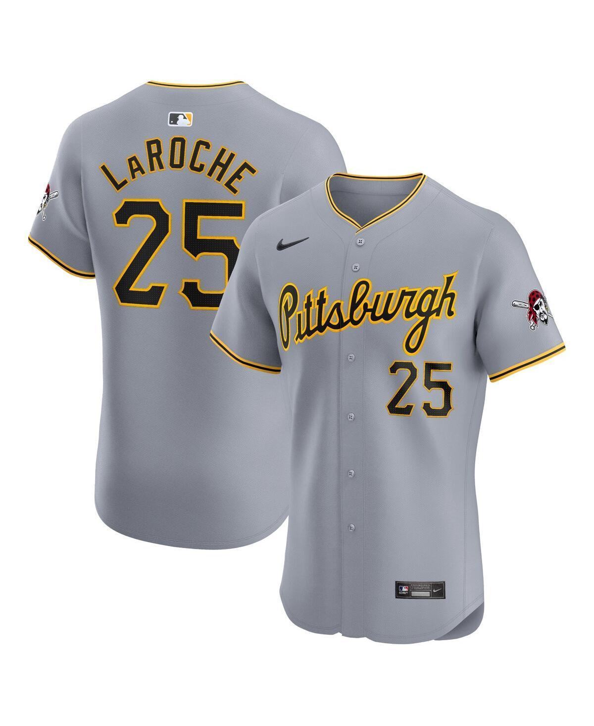 Men's Nike Adam LaRoche Gray Pittsburgh Pirates Road Elite Player Jersey, Size: 40, Grey Product Image