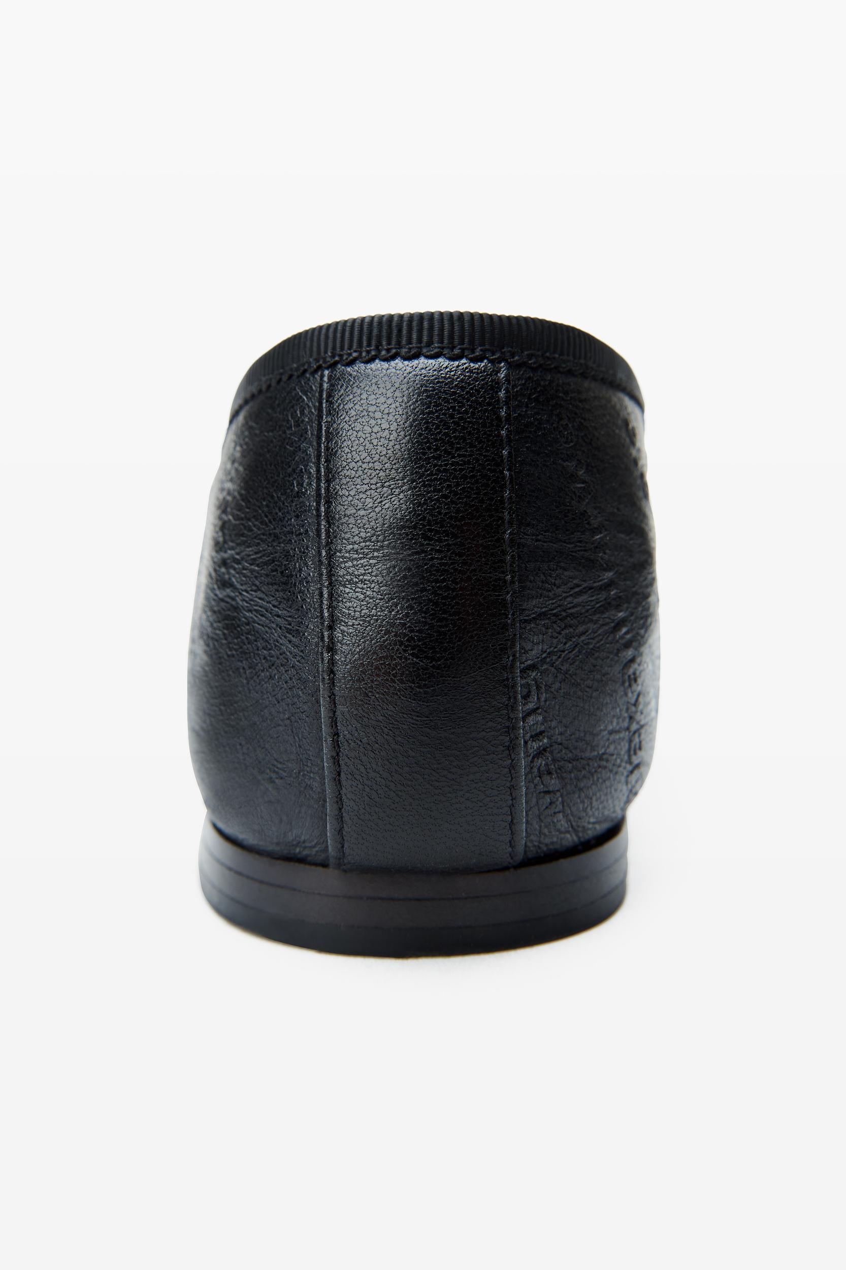 Black Lambskin Ballet Flats Product Image