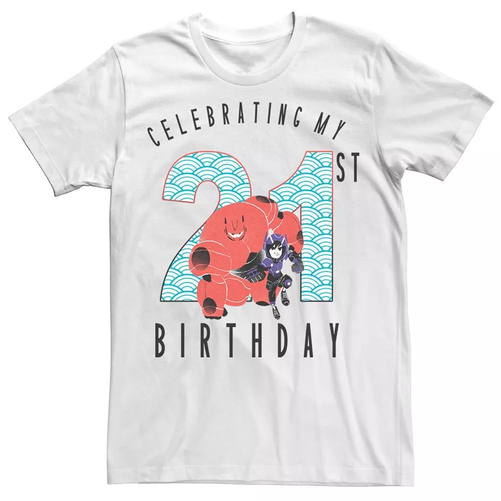 Disney's Big Hero 6 Baymax Hiro 21st Birthday Men's Tee, Size: 3XL, White Product Image