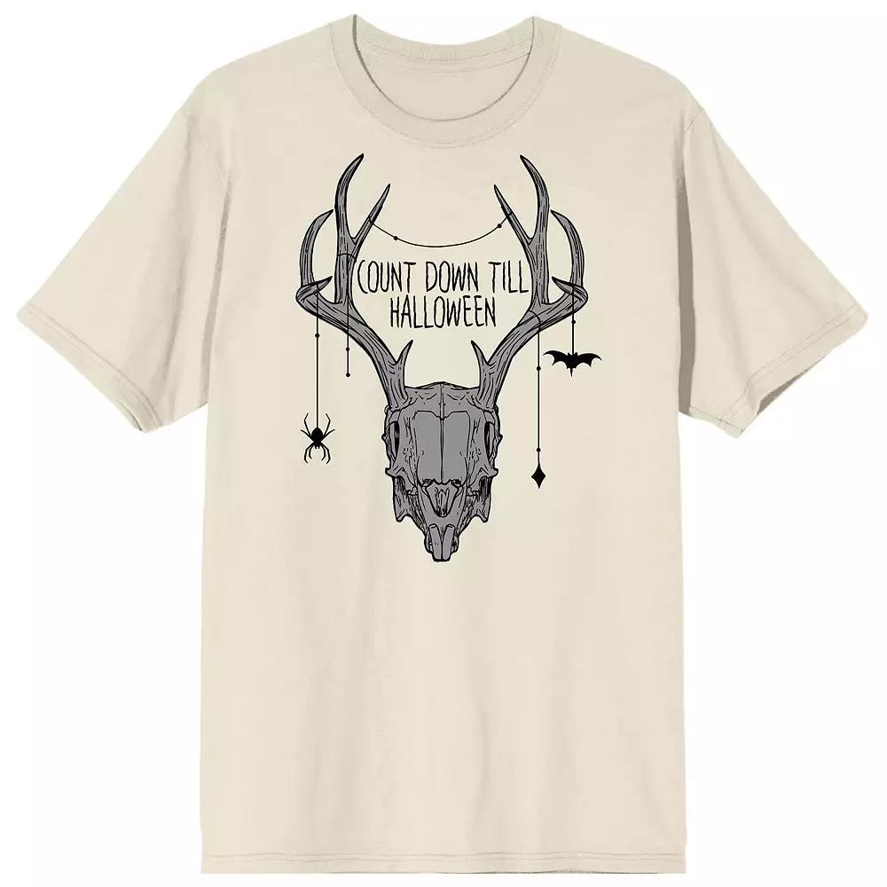 Men's Deer Skull Countdown to Halloween Graphic Tee, Size: XXL, Off White Product Image
