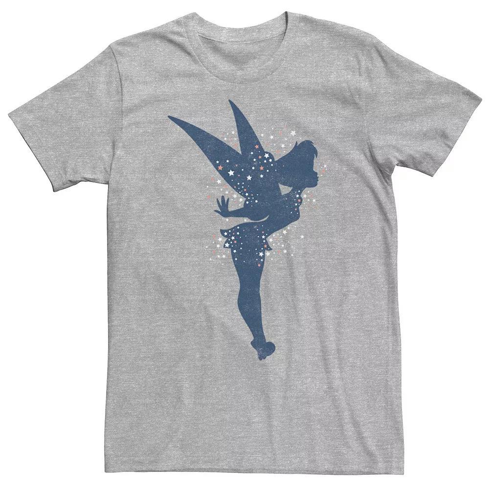 Disney's Peter Pan Tinkerbell Men's Americana Shadow Tee, Size: XL, Athletic Grey Product Image