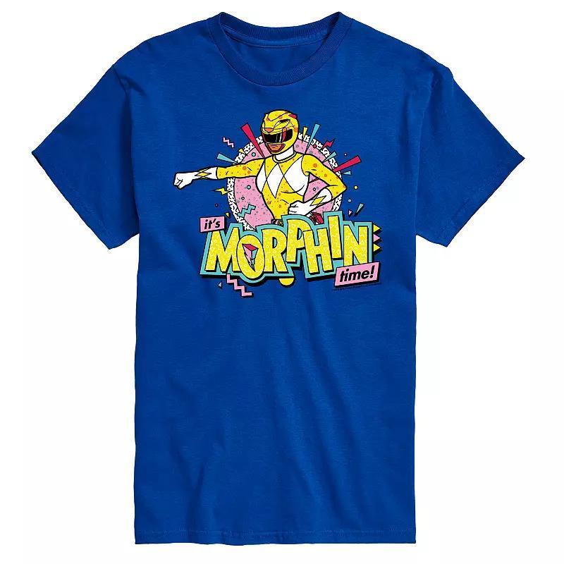 Big & Tall Power Rangers Morphin Time Yellow Graphic Tee, Mens Blue Product Image