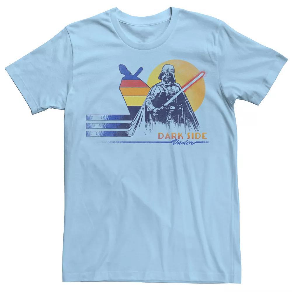 Men's Star Wars Darth Vader Vintage Dark Side Of Sun Beach Tee, Size: Small, Royal Grey Product Image