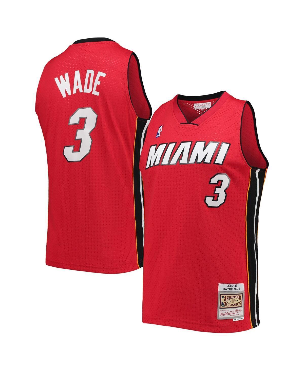 Mens Mitchell & Ness Dwyane Wade Miami Heat Big & Tall Hardwood Classics 2005-06 Swingman Jersey Product Image