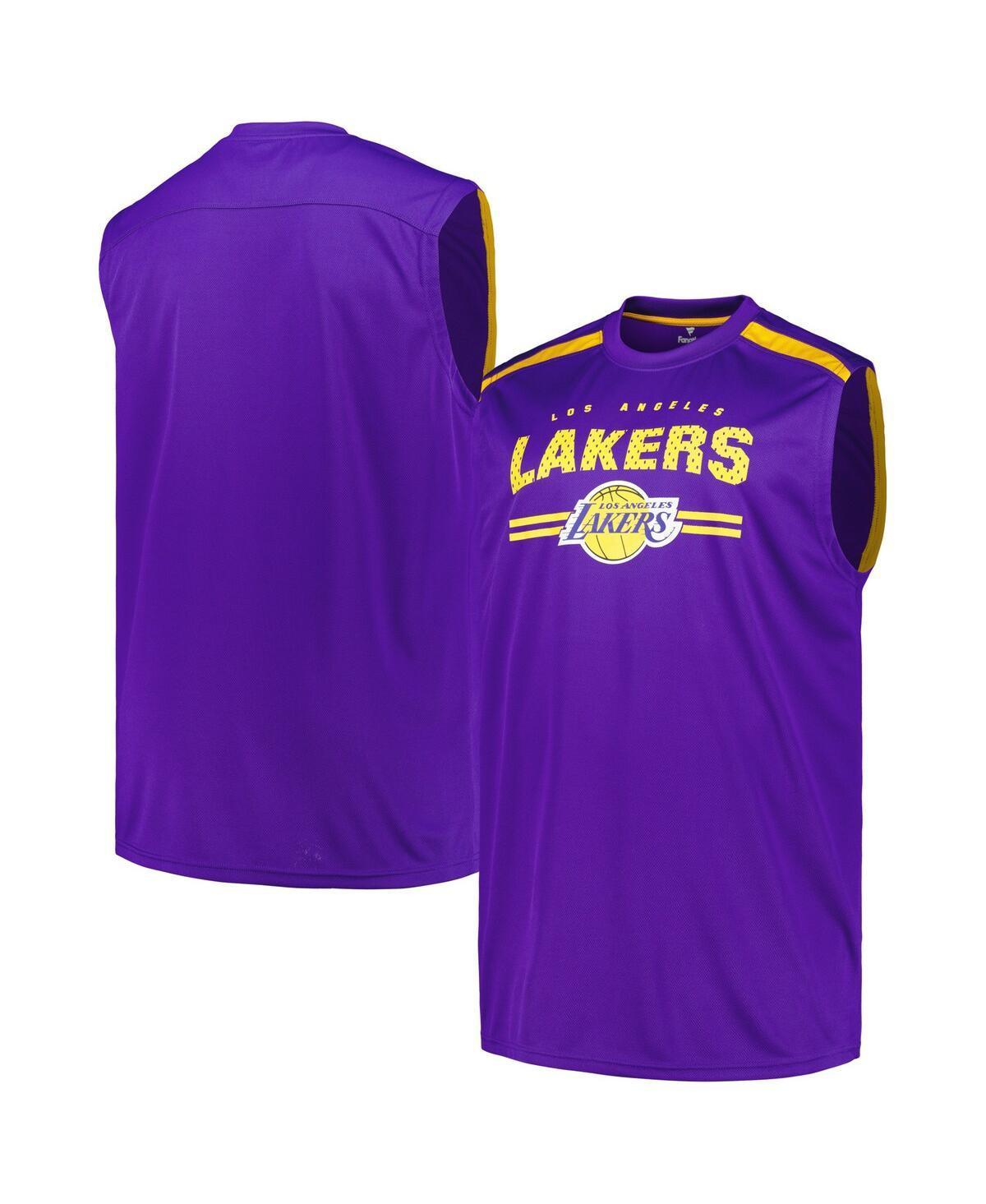Men's Fanatics Purple Los Angeles Lakers Big & Tall Birdseye Muscle Tank Top, Size: 3XB Product Image