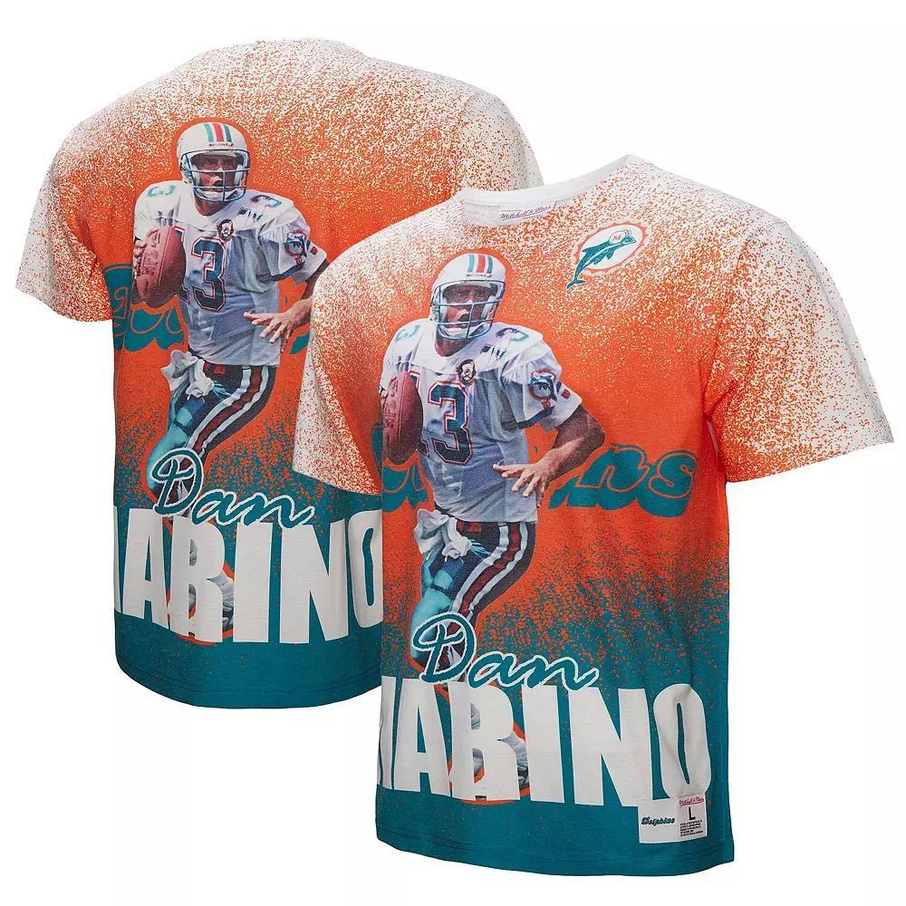 Men's Mitchell & Ness Dan Marino White Miami Dolphins Burst Retired Player T-Shirt, Size: Small Product Image