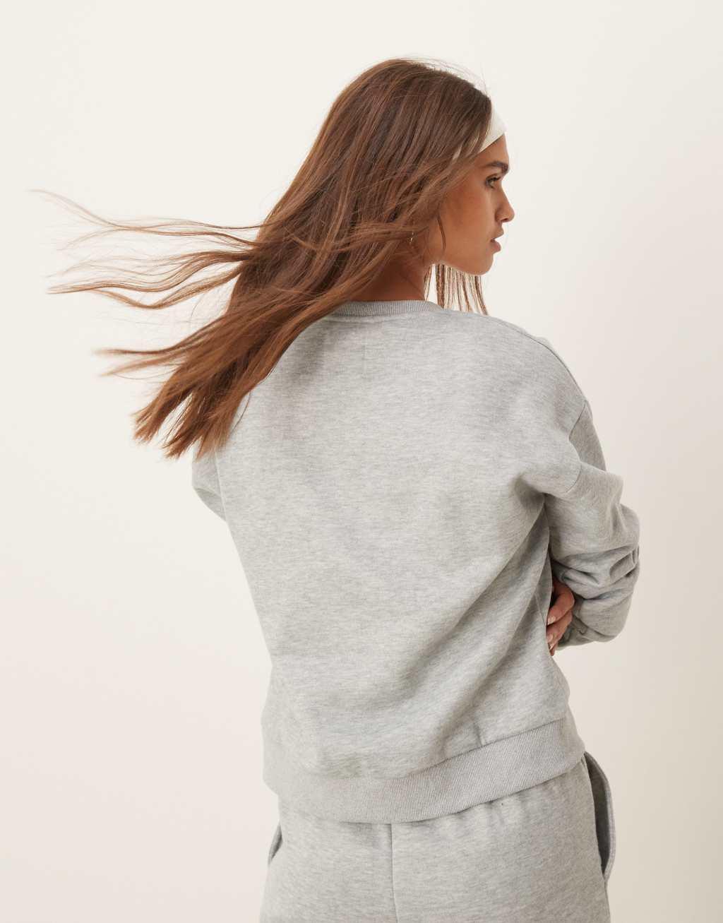 Urban Threads lounge sporty sweatshirt in gray Product Image