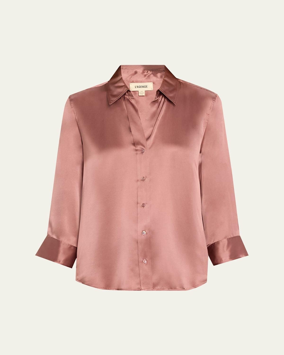 LAgence Dani Silk Charmeuse Blouse Product Image