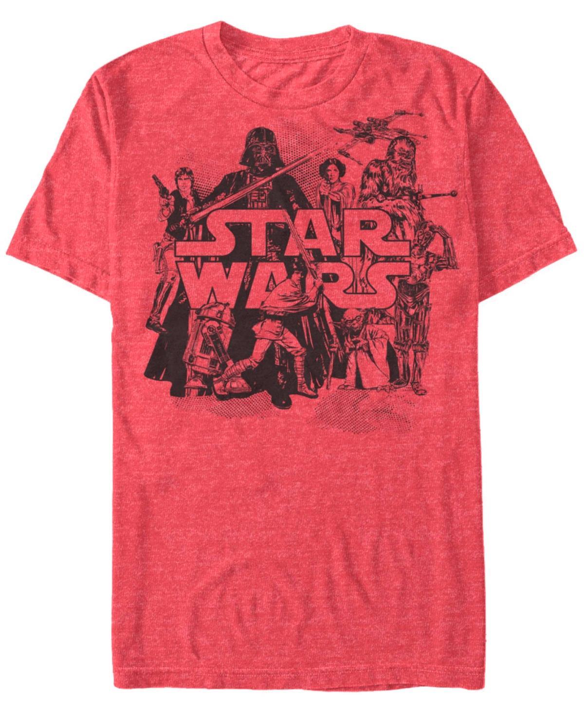 Men's Star Wars Character Vintage Collage Tee, Size: XL, Red Grey Product Image