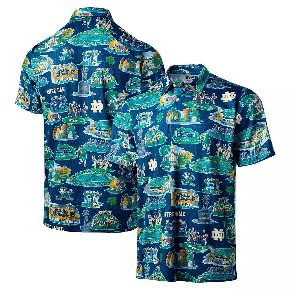 Men's Reyn Spooner Navy Notre Dame Fighting Irish Scenic Polo, Size: Small, Blue Product Image