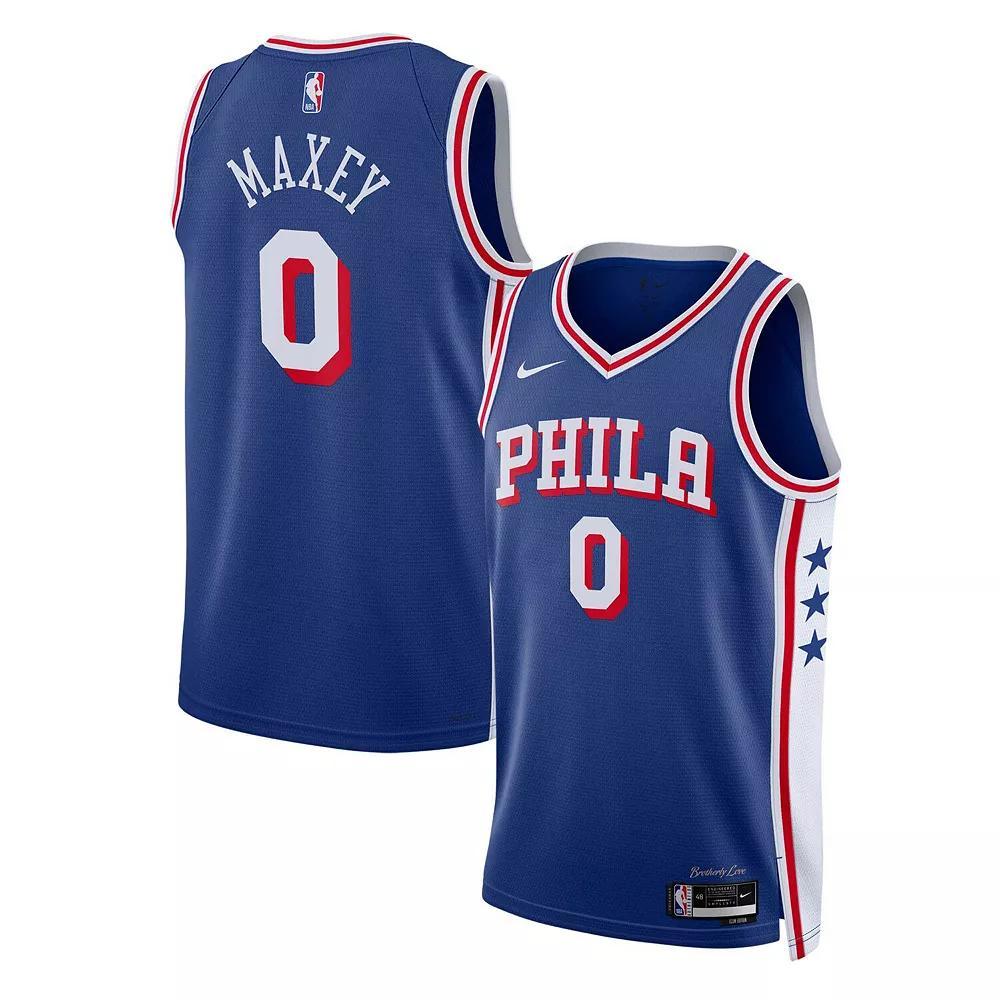 Unisex Nike Tyrese Maxey Royal Philadelphia 76ers Swingman Jersey - Icon Edition, Adult Unisex, Size: 3XL, 76r Blue Product Image