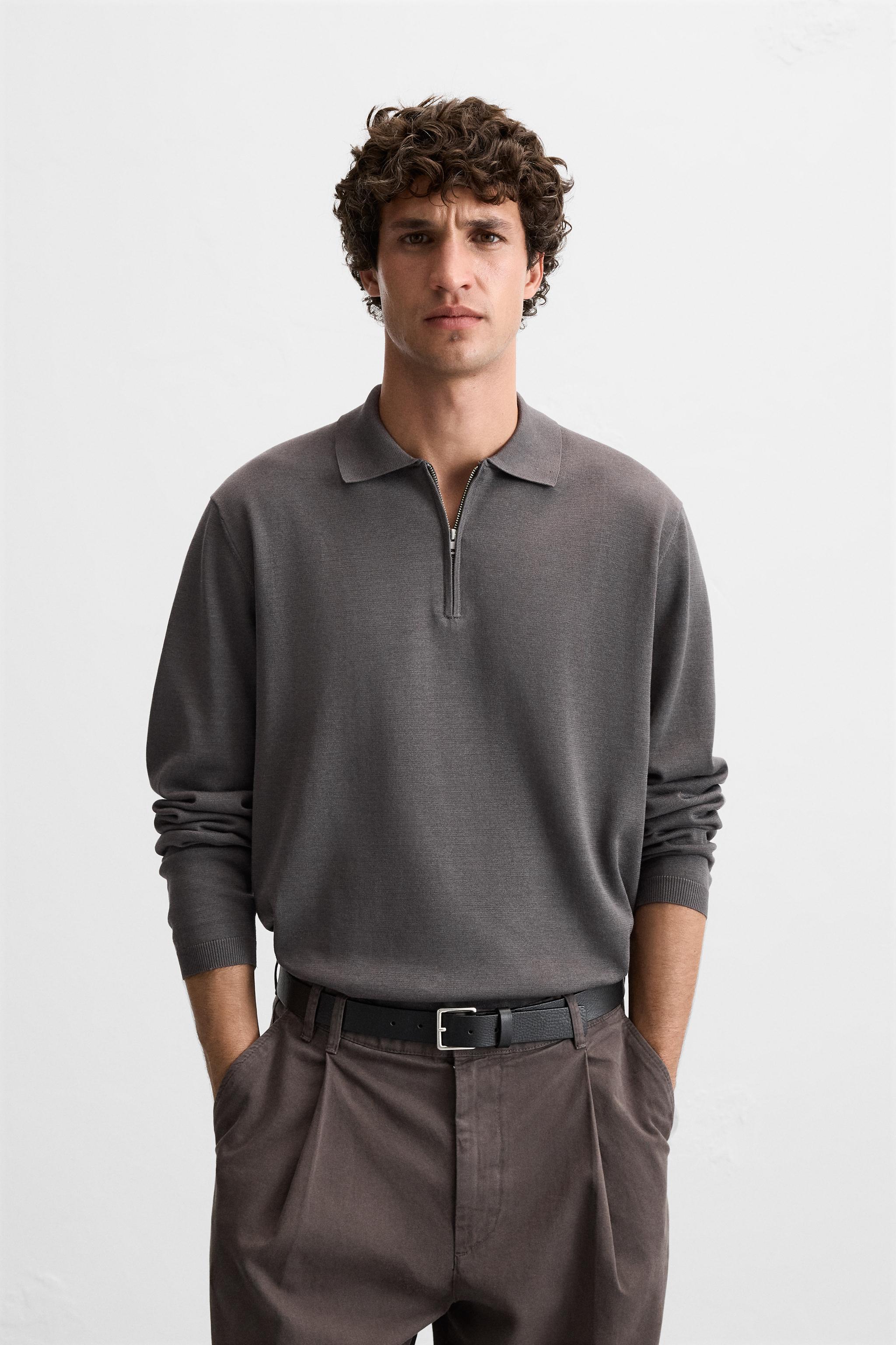 QUARTER ZIP KNIT POLO Product Image