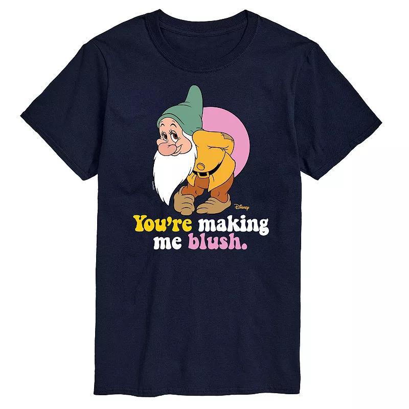 Disney Princess Big & Tall Making Me Blush Graphic Tee, Mens Blue Product Image