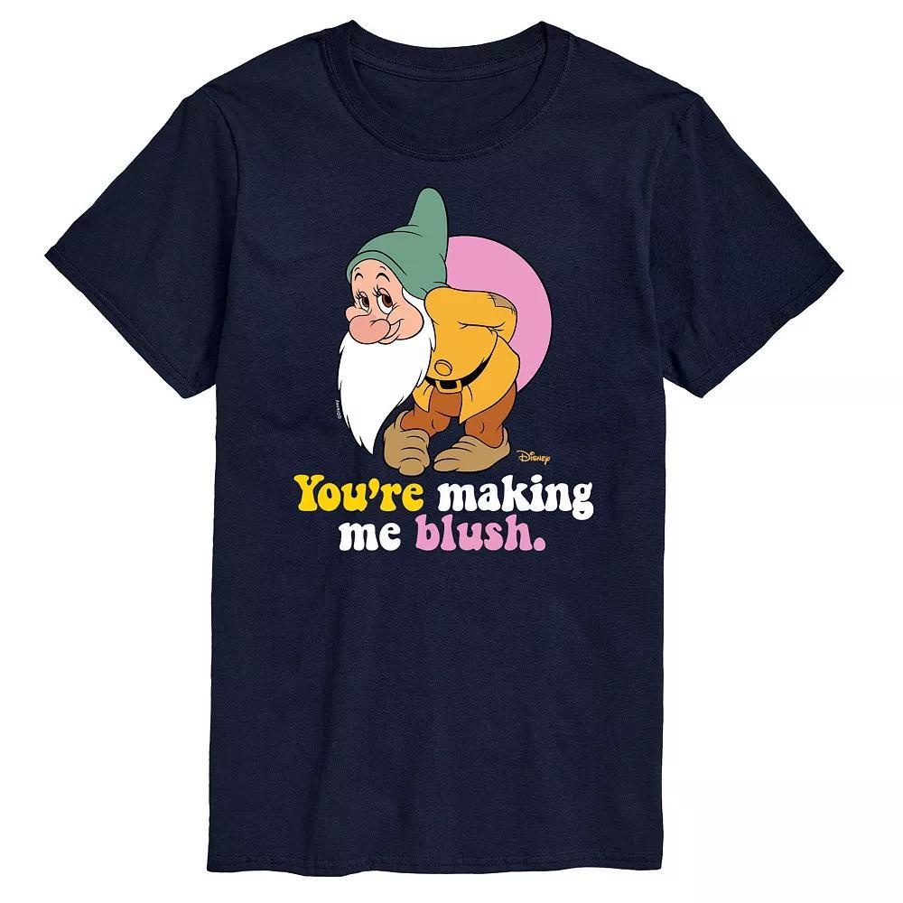 Disney Princess Big & Tall Making Me Blush Graphic Tee, Mens Blue Product Image