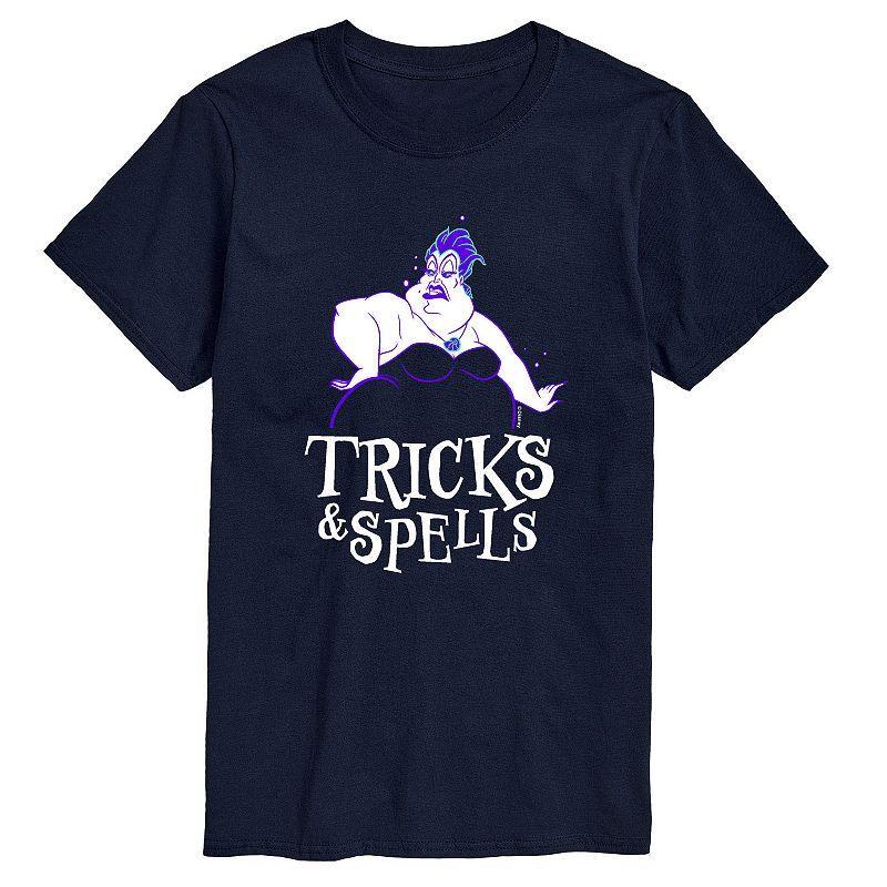 Disney Villains Little Mermaid Ursula Mens Tricks Spells Graphic Tee Blue Product Image