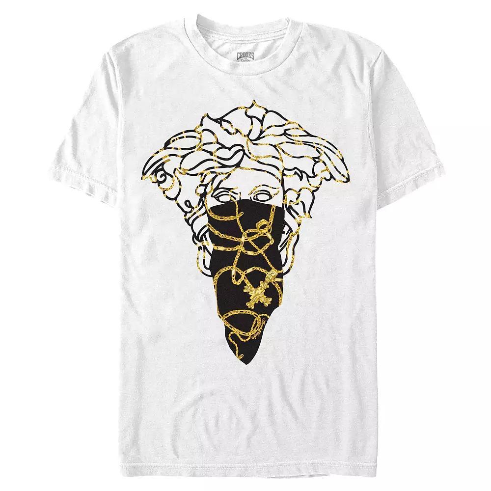 Men's Crooks And Castle Medusa Bandit Baroque Style Graphic Tee, Size: XL, White Product Image