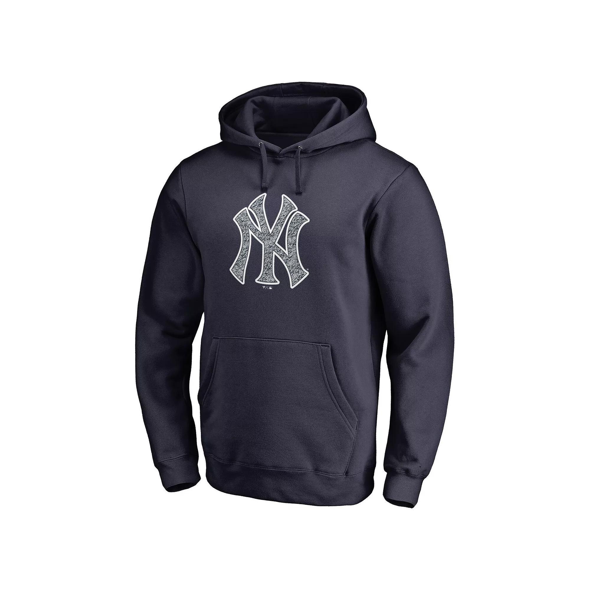 Men's Fanatics Branded Navy Atlanta Braves Static Logo Pullover Hoodie, Size: 2XL, Blue Product Image