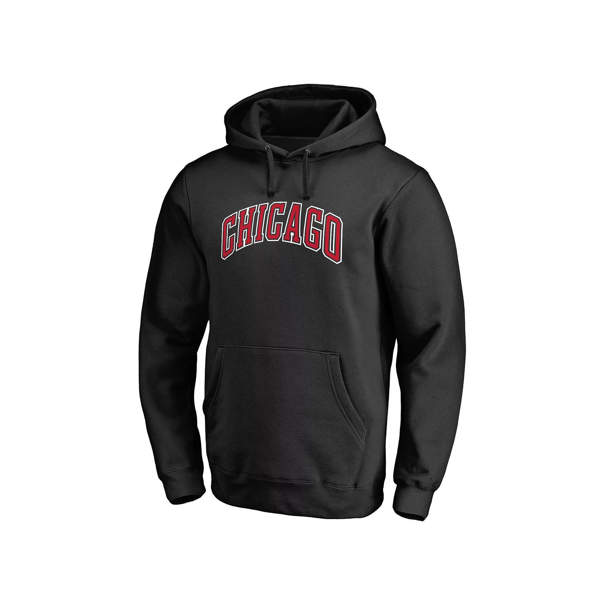 Men's Fanatics Branded Black Atlanta Hawks Alternate Logo Pullover Hoodie, Size: 2XL Product Image