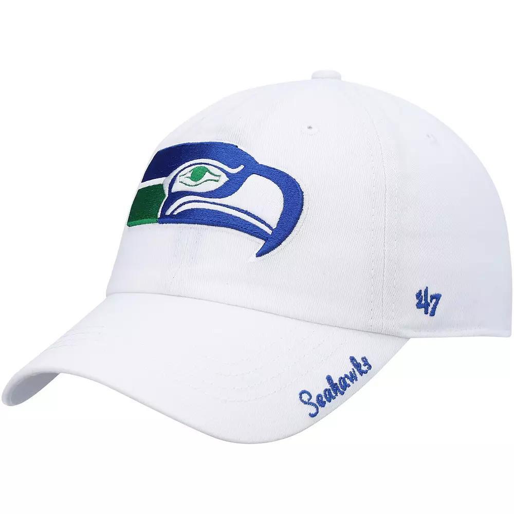 Women's '47 White Seattle Seahawks Miata Clean Up Legacy Adjustable Hat Product Image